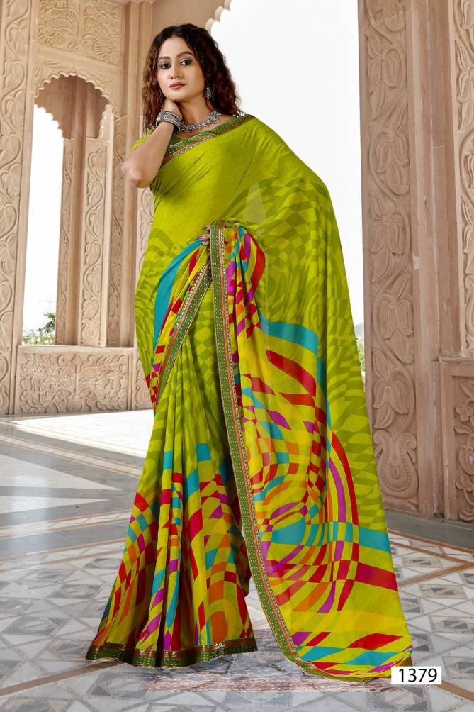 Kadisha By Vallabhi Printed Daily Wear Georgette Sarees Wholesale Price In Surat